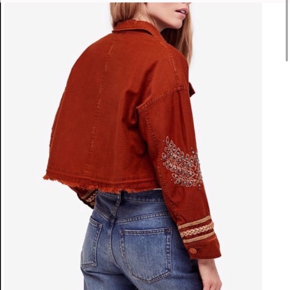 NWT Free People Cropped Embellished Jacket Size M - Picture 2 of 6